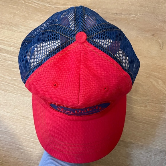 Vintage Y2K Von Dutch Red and Blue Trucker Hat - Picture 2 of 5